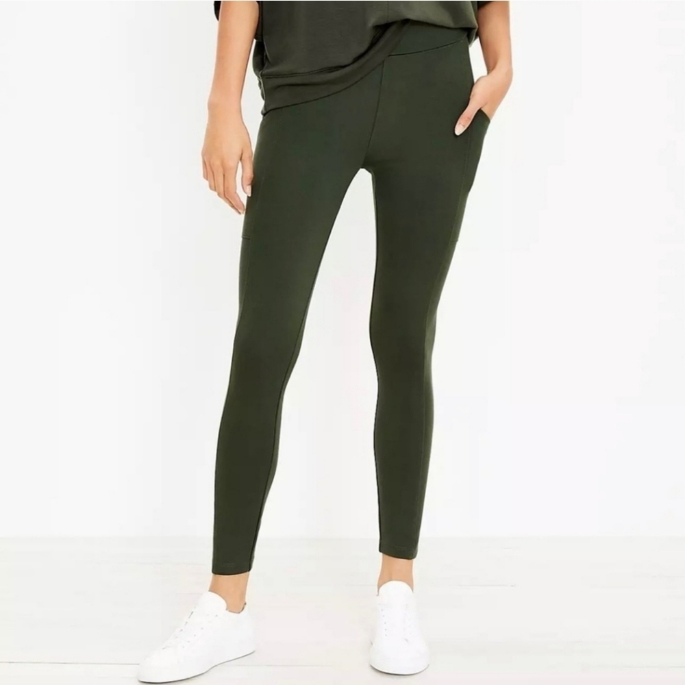 Lou & Grey the Ponte leggings green size XS